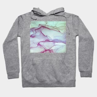 Abstract painting colorful liquid alcohol ink. Abstract artwork made with translucent ink colors. Hoodie